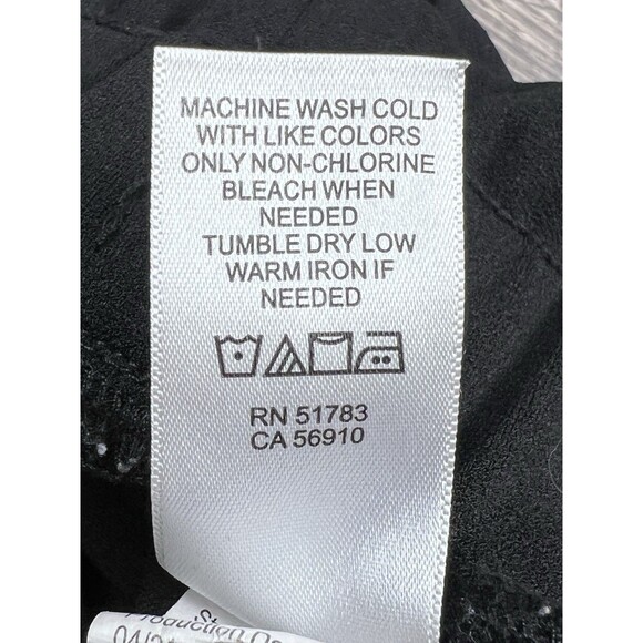 Maurices Black Paperbag High Rise Tie Waist Tapered Crepe Pants Size L - Picture 15 of 16